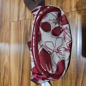 Da Kine Fanny pack Floral Red and Beige Waist Bag